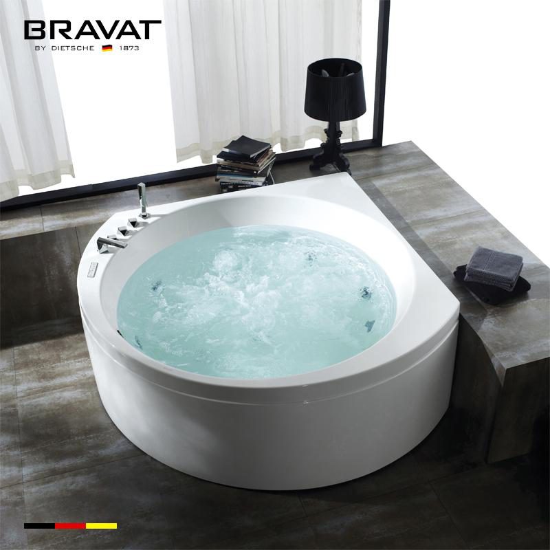 Bồn tắm góc massage sục khí Bravat B25828W-2