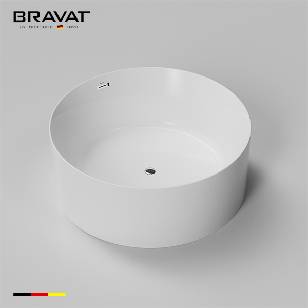 Bồn tắm đặt sàn hay xây bệ - bồn tắm đặt sàn Bravat B255173W-1-ENG