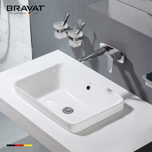lavabo giá rẻ - mẫu chậu rửa dương vành Bravat C22206W